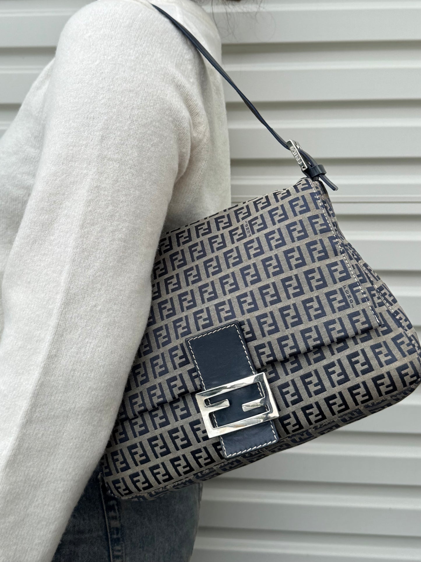 Authentic Fendi Zucchino Mama Baguette