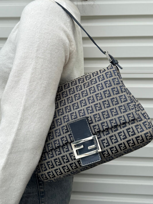 Authentic Fendi Zucchino Mama Baguette
