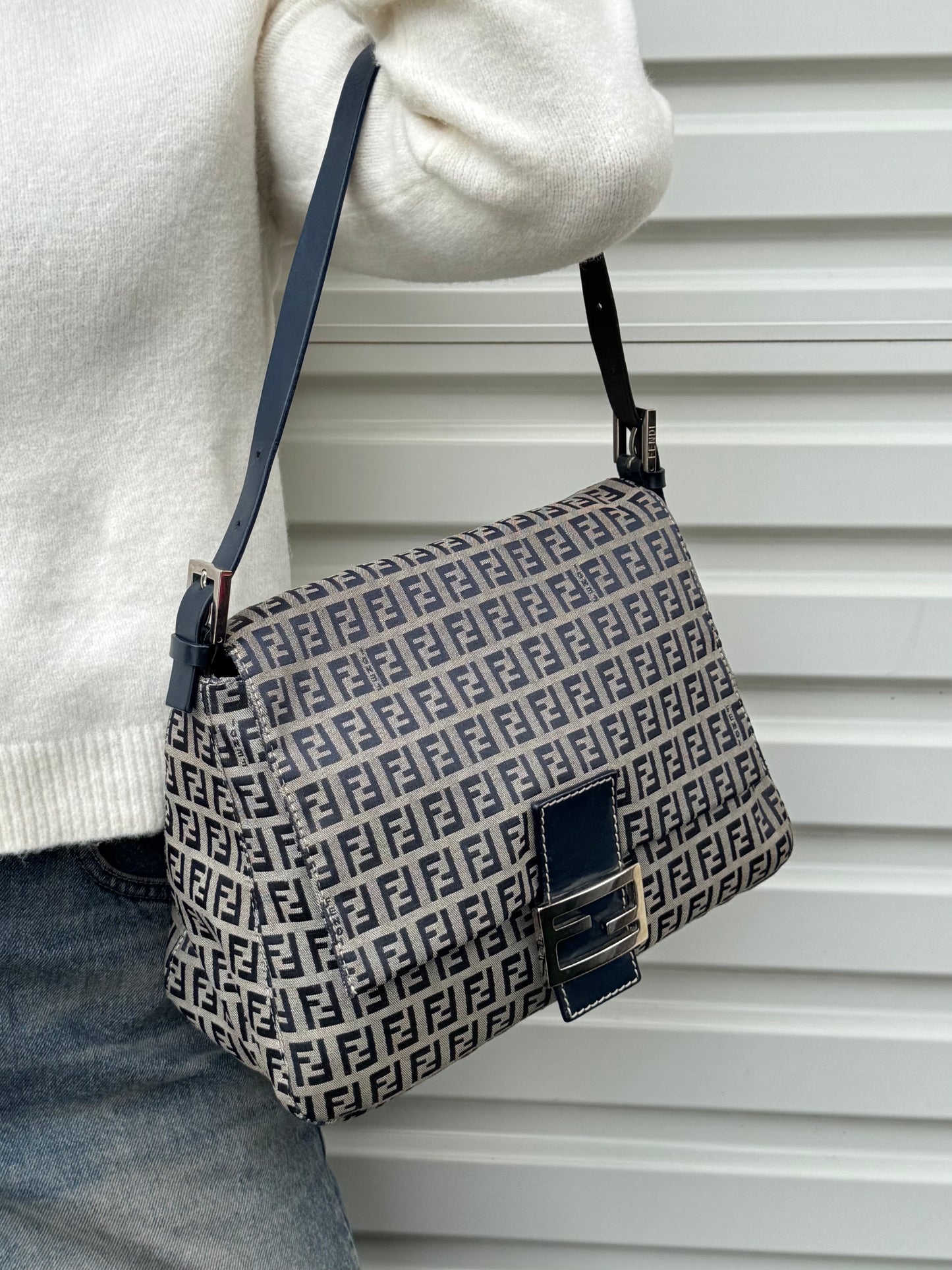 Authentic Fendi Zucchino Mama Baguette