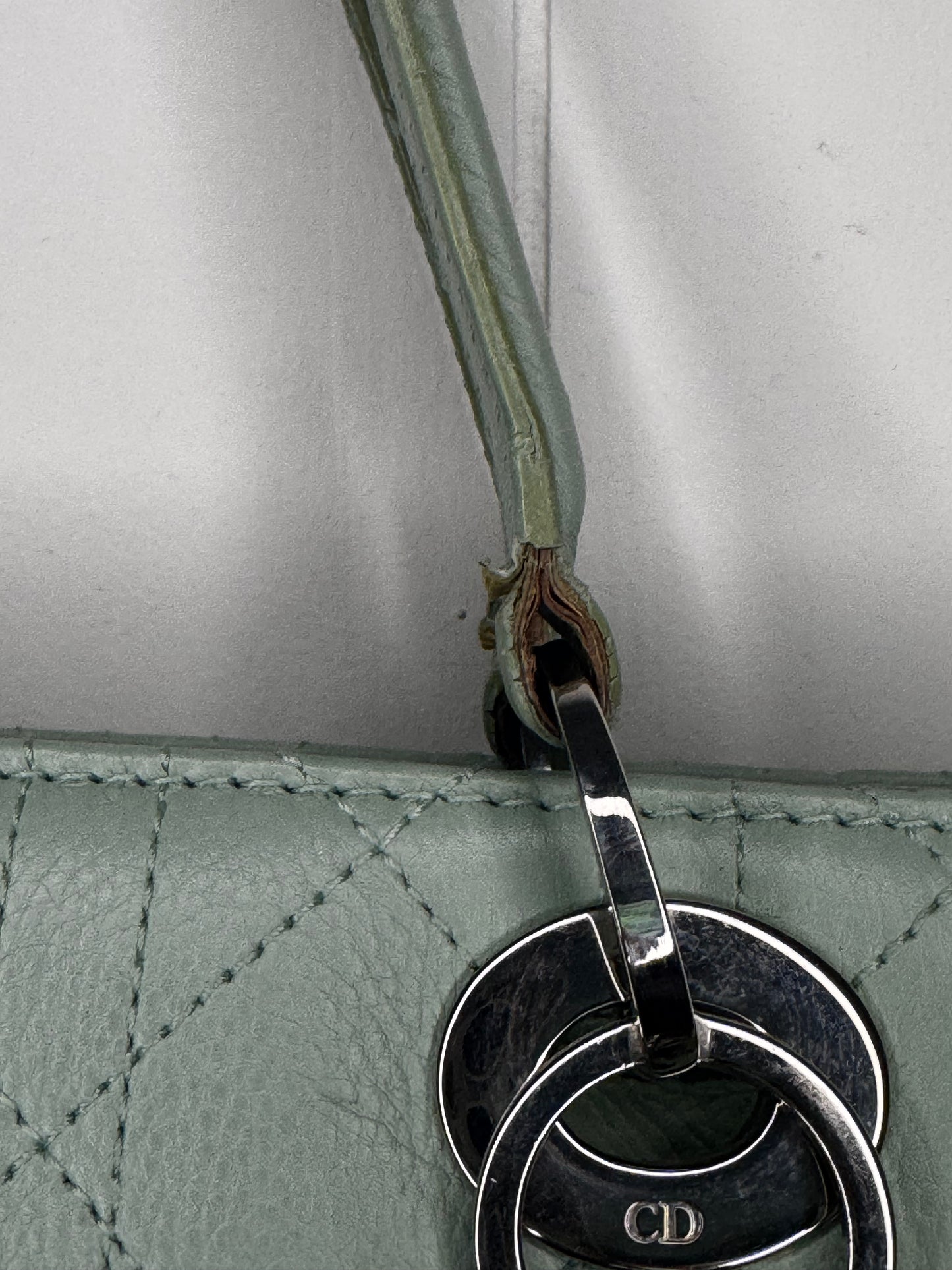 Preloved Christian Dior East West Lady Dior Cannage Leather