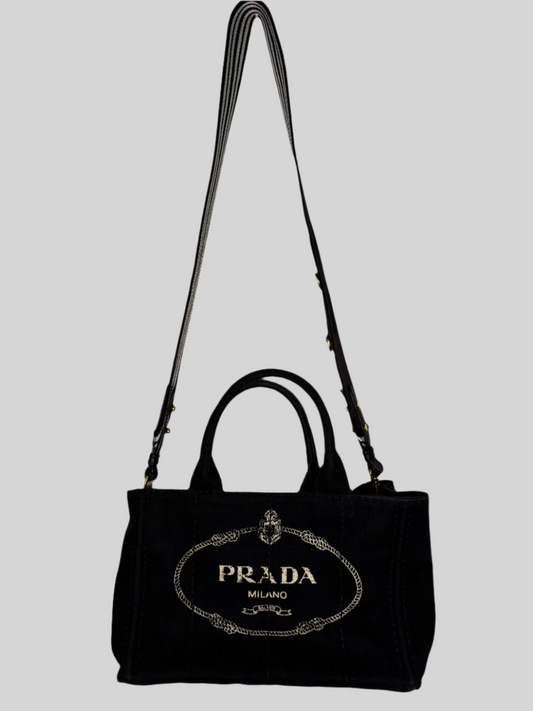 Preloved Authentic Prada Canapa Two-Way Tote