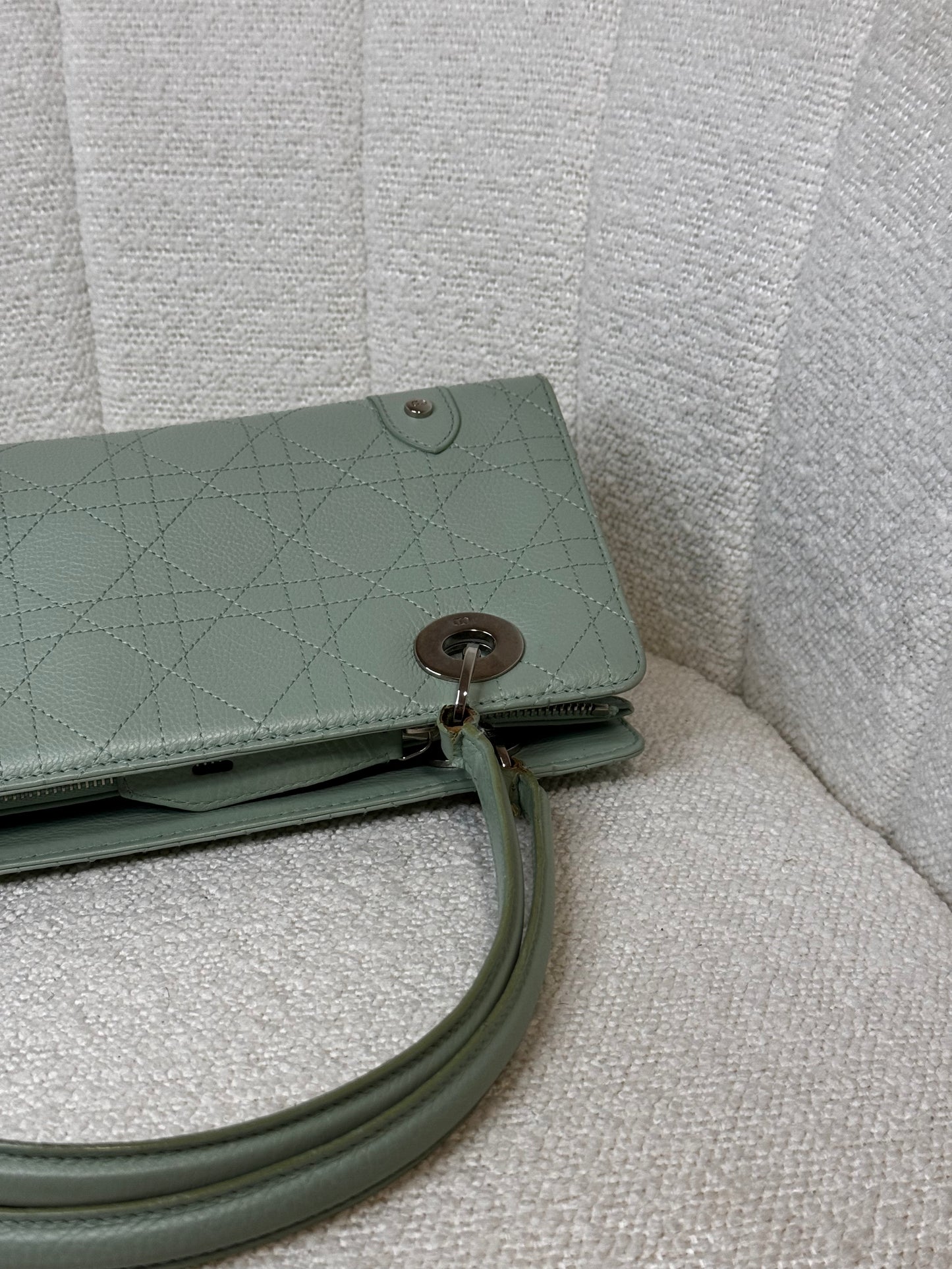 Preloved Christian Dior East West Lady Dior Cannage Leather